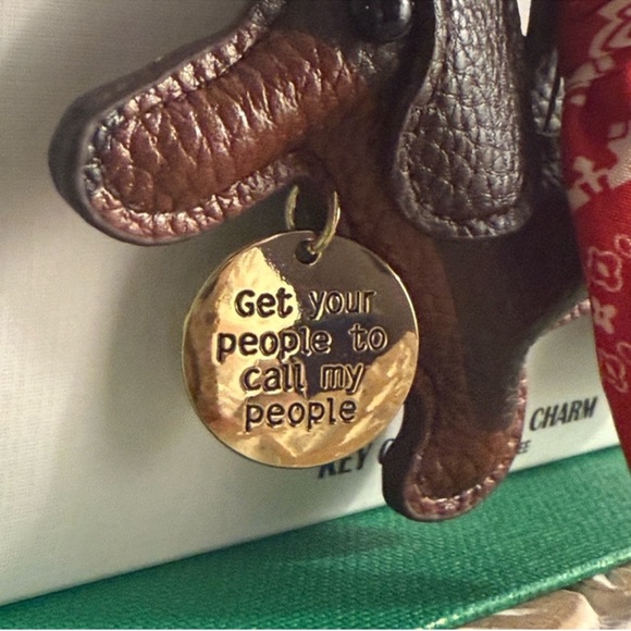Piper K Dachshund Dog Bag Charm & Keychain NWT - Picture 2 of 2